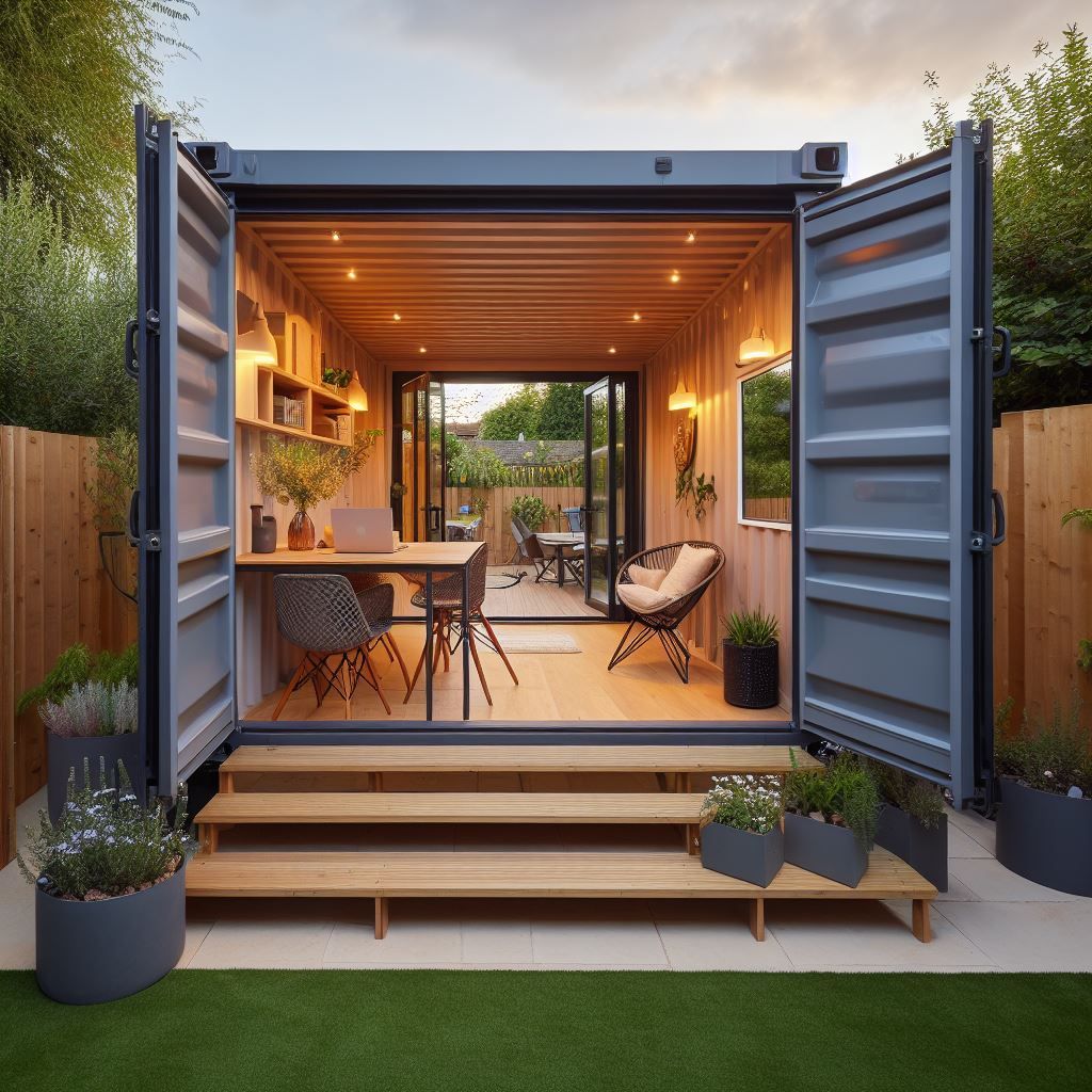 Exterior of double container home