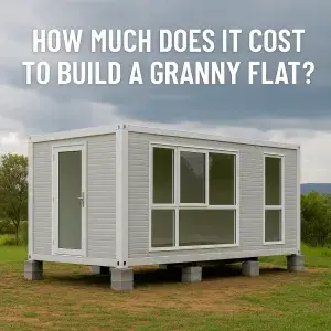 Granny flat in a landscaped suburban backyard by SCSAU